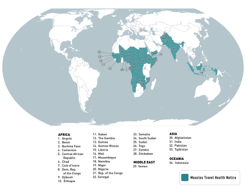 All international travelers should have two doses of the MMR vaccine